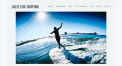 Desktop Screenshot of juliecoxsurfing.com