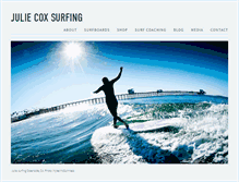 Tablet Screenshot of juliecoxsurfing.com